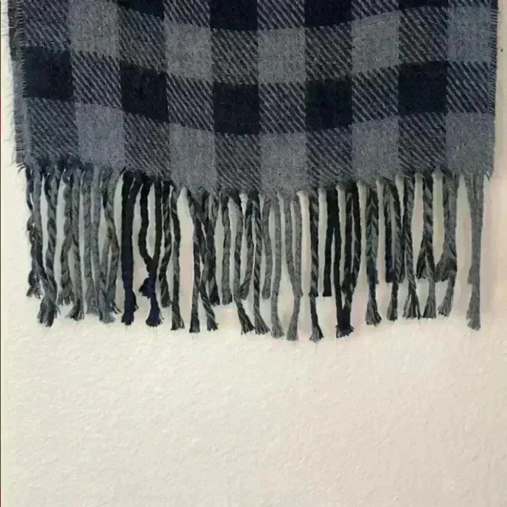 Cashmaire Scarf Grey Plaid Winter Fashion